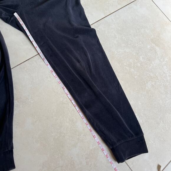 Juicy Couture Y2K Black Velour Jogger Track Pants Size L - Picture 8 of 9